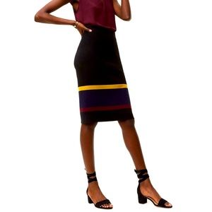 NEW Loft Striped Pull On Sweater Skirt (Size S)